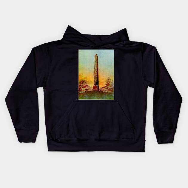 Obelisk Cleopatra's Needle New York Kids Hoodie by WillowNox7